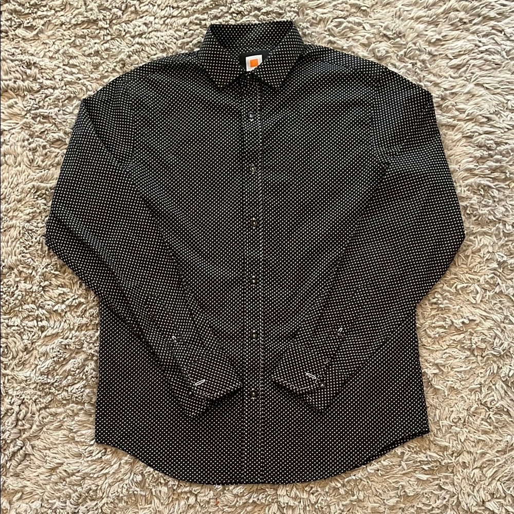 Black and White Polka Dot Men's Shirt